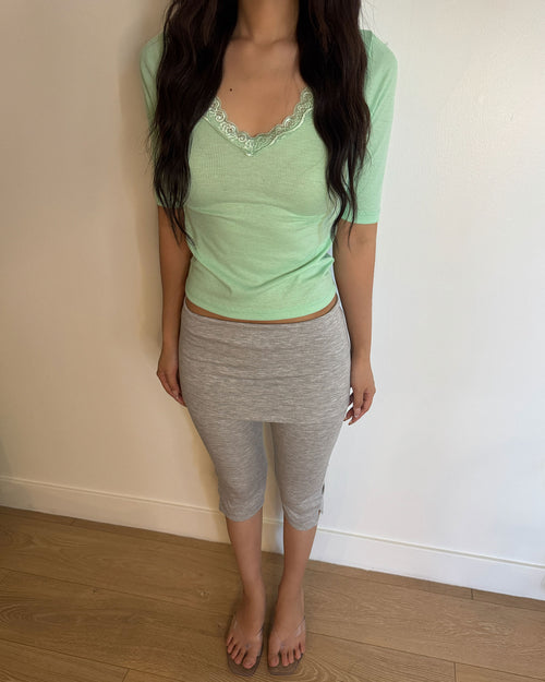 HONEYDEW LACE TEE