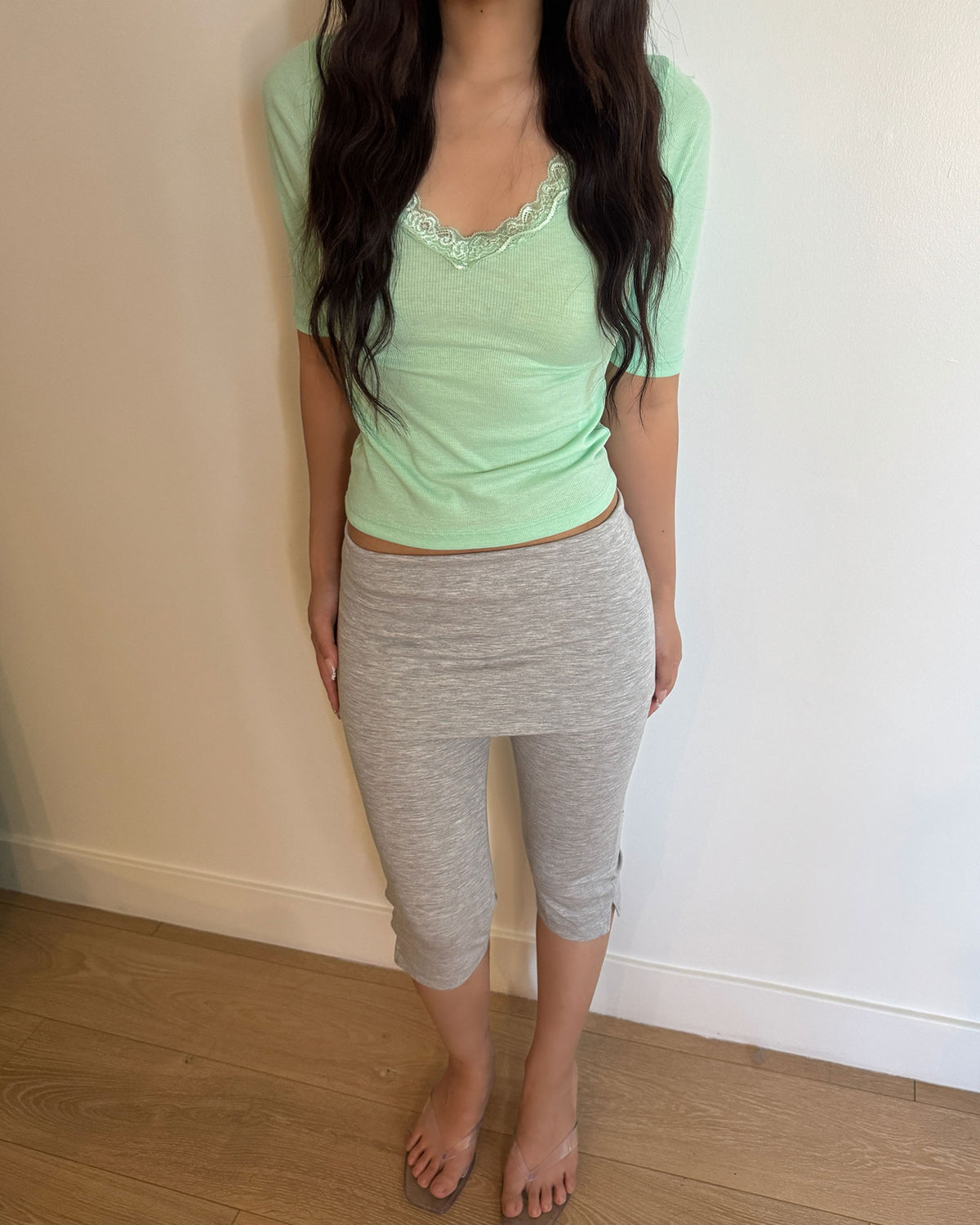HONEYDEW LACE TEE